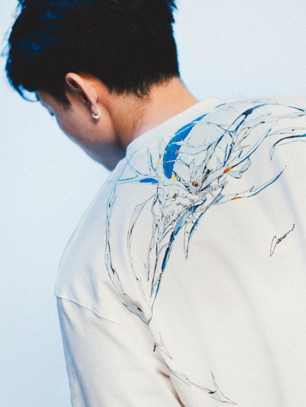 【LAZYFISH® x CA CHOU】GRAPHIC TEE – White