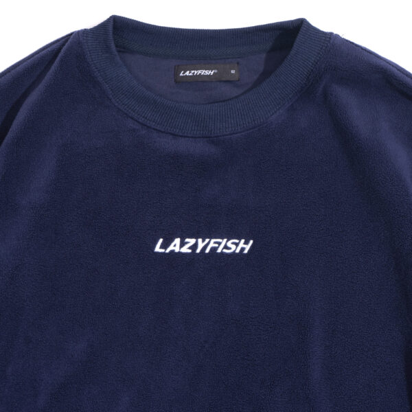 LAZYFISH Crew Napped Sweater – Midnight Blue